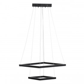 Lampadario Nero Alluminio 220-240 V Moderno 50 x 50 x 120 cm