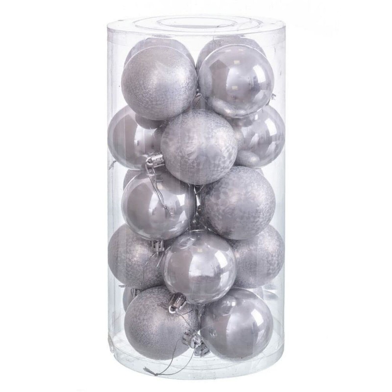 Palle di Natale Rame Plastica 6 x 6 x 6 cm (20 Unità)