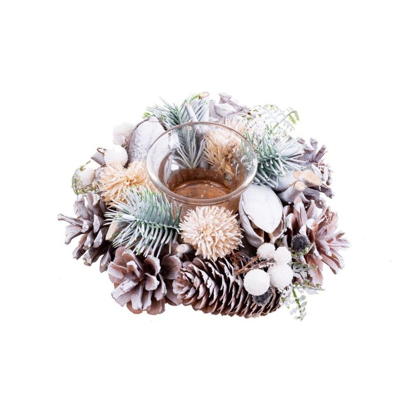 Portacandele Natalizio Multicolore Plastica Foam Ananas 16 x 16 x 7 cm