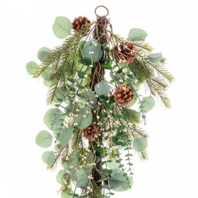 Appendino per Porte Natale Verde Naturale Rattan Plastica 71,12 cm
