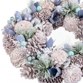 Ghirlanda di Natale Azzurro Multicolore Plastica Foam 26 x 26 x 7,5 cm