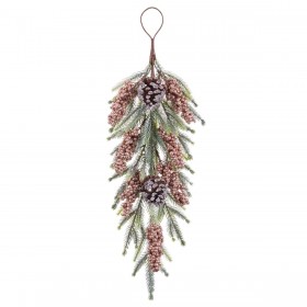 Appendino per Porte Natale Multicolore Rame Plastica Ananas 63 cm