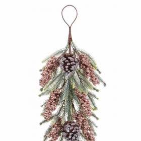 Appendino per Porte Natale Multicolore Rame Plastica Ananas 63 cm