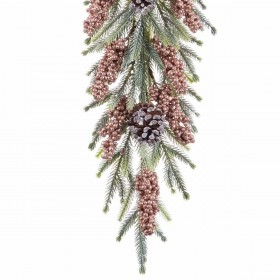 Appendino per Porte Natale Multicolore Rame Plastica Ananas 63 cm