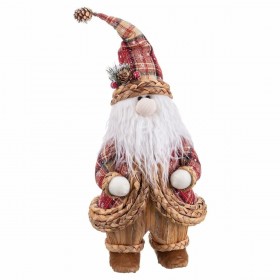 Decorazione Natalizia Multicolore Polyfoam Tessuto Babbo Natale 22 x 20 x 50 cm