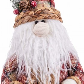 Decorazione Natalizia Multicolore Polyfoam Tessuto Babbo Natale 14 x 13 x 36 cm