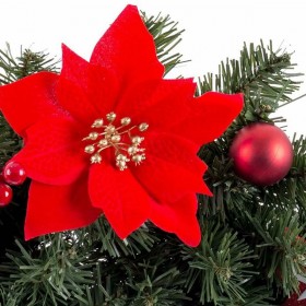 Appendino per Porte Natale Rosso Verde Plastica Tessuto 60 cm
