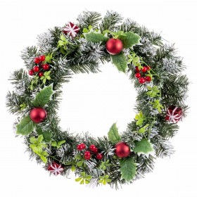 Ghirlanda di Natale Rosso Multicolore Plastica 40 cm