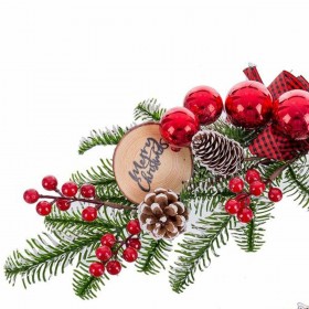 Decorazione Natalizia Rosso Multicolore Plastica Ananas 50 cm