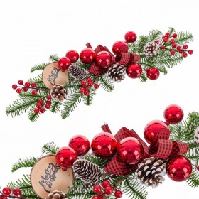 Decorazione Natalizia Rosso Multicolore Plastica Ananas 50 cm
