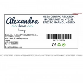 Tavolino da Caffè Alexandra House Living Nero Legno 89 x 45 x 89 cm