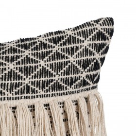 Cuscino Cotone Nero Beige 45 x 45 cm