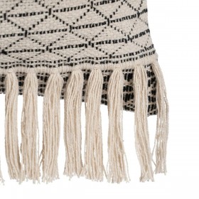 Cuscino Cotone Nero Beige 30 x 60 cm