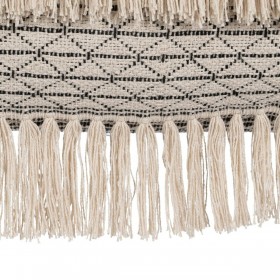 Cuscino Cotone Nero Beige 30 x 60 cm