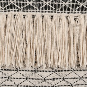 Cuscino Cotone Nero Beige 30 x 60 cm