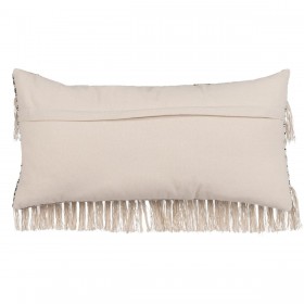 Cuscino Cotone Nero Beige 30 x 60 cm