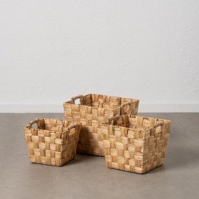 Set di Cesti Beige Fibra naturale 40 x 40 x 35 cm (3 Unità)