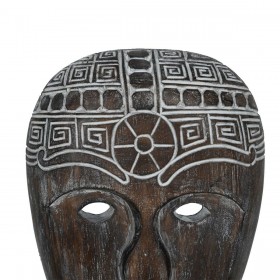 Statua Decorativa Marrone Maschera 24 x 12 x 46 cm