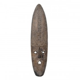 Statua Decorativa Marrone Maschera 22 x 6 x 87 cm
