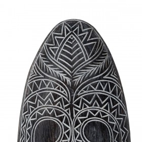 Statua Decorativa Bianco Marrone Maschera 24 x 5 x 80 cm