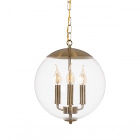 Lampadario Dorato Cristallo Ferro 220-240 V 30 x 30 x 30 cm