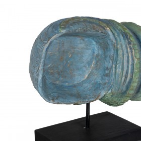 Statua Decorativa Azzurro Marrone Verde Conchiglia 38 x 20 x 33 cm