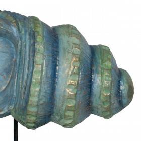 Statua Decorativa Azzurro Marrone Verde Conchiglia 38 x 20 x 33 cm