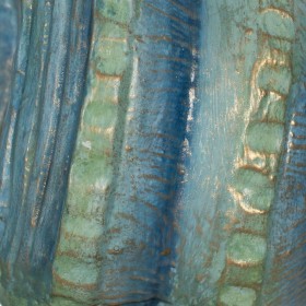 Statua Decorativa Azzurro Marrone Verde Conchiglia 38 x 20 x 33 cm