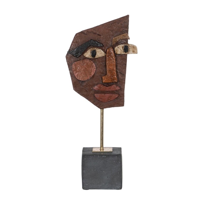 Scultura Marrone Nero Resina 17,8 x 10 x 43,7 cm Maschera