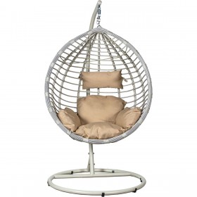 Sedia da giardino sospesa Alexandra House Living Bianco 117 x 106 x 198 cm