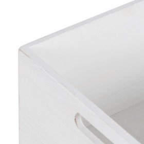 Set di Scatole Decorative Bianco Naturale Legno di paulownia 44 x 31 x 18 cm (3 Pezzi)