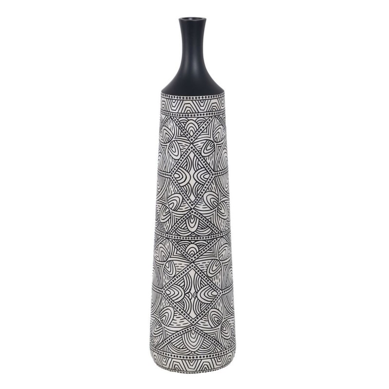 Vaso Bianco Nero Poliresina 20 x 20 x 80 cm