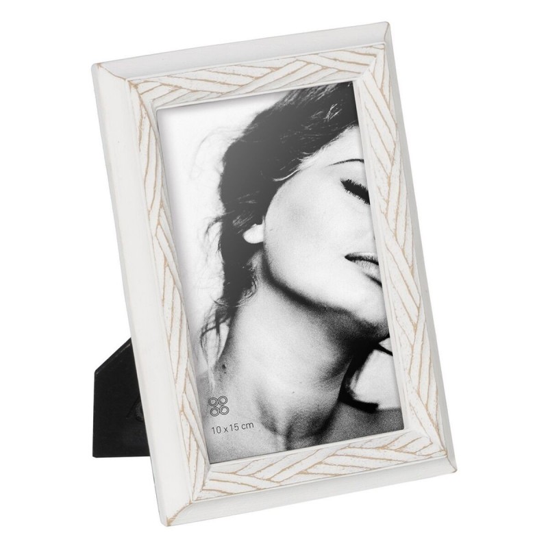 Cornice Portafoto Bianco Poliresina 13,5 x 2,5 x 18,5 cm