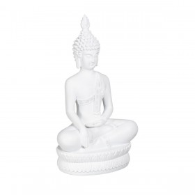 Statua Decorativa Bianco Buddha 19,2 x 12 x 32,5 cm