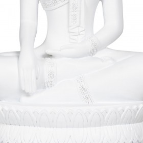 Statua Decorativa Bianco Buddha 19,2 x 12 x 32,5 cm