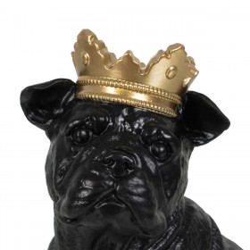Statua Decorativa Nero Dorato Cane 15,5 x 18,4 x 25,5 cm