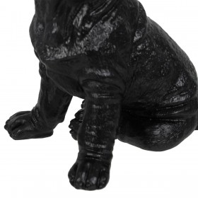 Statua Decorativa Nero Dorato Cane 15,5 x 18,4 x 25,5 cm