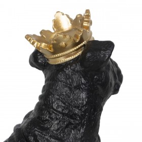 Statua Decorativa Nero Dorato Cane 15,5 x 18,4 x 25,5 cm