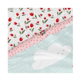Set di Lenzuola HappyFriday Mr Fox Red Riding Hood Multicolore Singolo 2 Pezzi