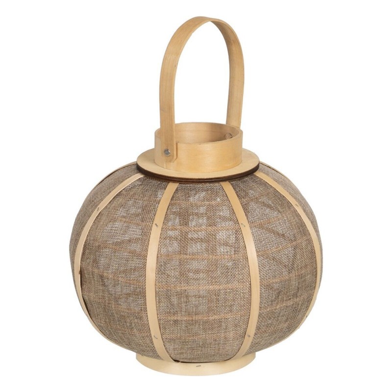Lanterna Portacandele Lanterna Beige Juta 26 x 26 x 23,5 cm