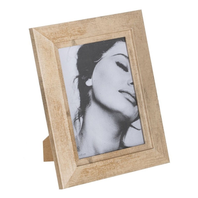Cornice Portafoto Beige Legno Cristallo 21,5 x 26,5 cm