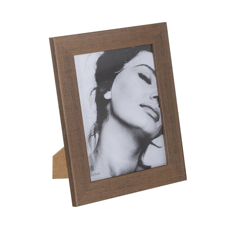 Cornice Portafoto Marrone Legno Cristallo