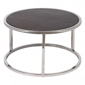 Set di 2 tavoli Marrone Argentato 75 x 75 x 41 cm (2 Unità)