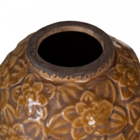 Vaso Marrone Ceramica 16,5 x 16,5 x 16 cm