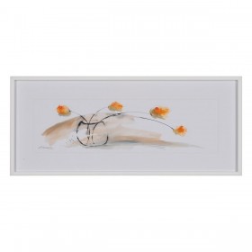 Tela Bianco Fiori Vaso 120 x 4 x 50 cm