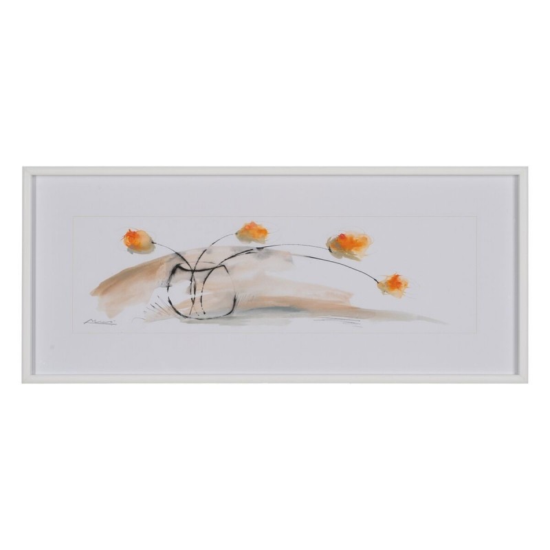Tela Bianco Fiori Vaso 120 x 4 x 50 cm