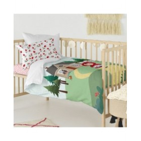 Set di copripiumino HappyFriday Mr Fox Red riding hood  Multicolore Culla Neonato 2 Pezzi