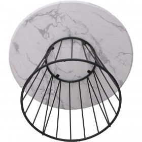 Tavolo da Pranzo Alexandra House Living Bianco Nero Metallo 120 x 75 x 120 cm