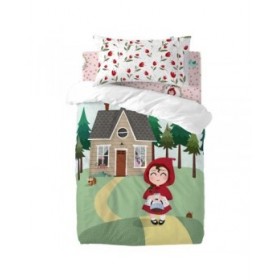 Set di copripiumino HappyFriday Mr Fox Red riding hood  Multicolore Culla Neonato 2 Pezzi
