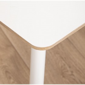 Tavolo da Pranzo Alexandra House Living Bianco Metallo 140 x 75 x 80 cm